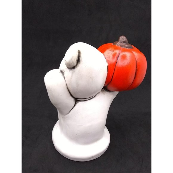 Vtg. Hobbyist ghost carrying jack o lantern pumpkin 6" figure - Picture 4 of 12